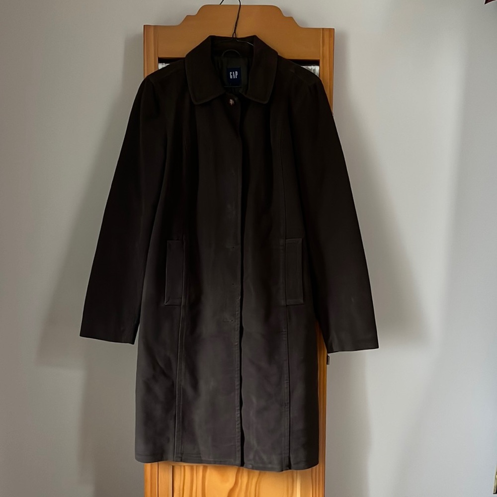 Gap Brown Suede Coat, Size M